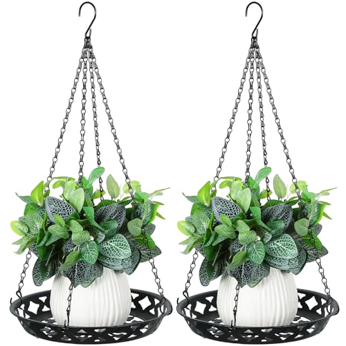Enhon 2 Pack Plant Hanger, 12" Metal Hanging Planter for Indoor Plants