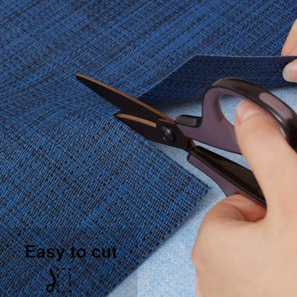 Myir JUN Placemats Set of 6 Kitchen and Dining Table Placemats - color: Dark Blue, size: Set of 6