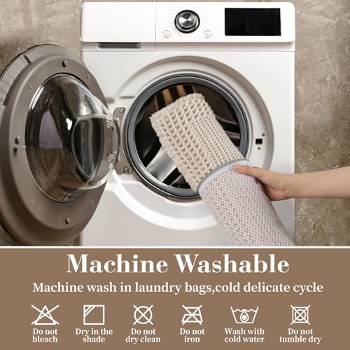 RESARE Waffle Bath Mat for Bathroom, Non Slip Bathroom Rugs 20"x32" Brown - color: Brown, size: 20" X 32"