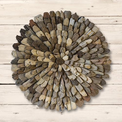 Creative Co-Op Round Driftwood Wall Décor