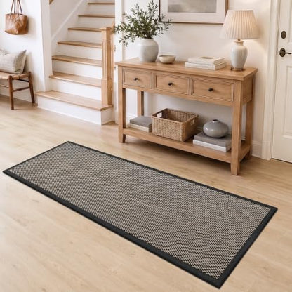 DEXI Ultra Thin Hallway Runner Rug 24x72, Non Slip Entryway Rugs,Black - color: Black, size: 24" X 72" (Runner)