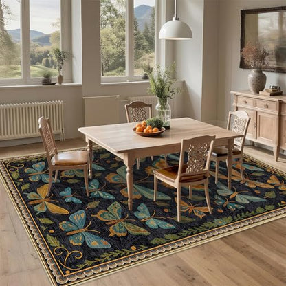 Area Rug 5x7 Butterfly Rug for Living Room Butterflies Insect Rugs - color: Butterfly, size: 5' x 7' (Rectangular)