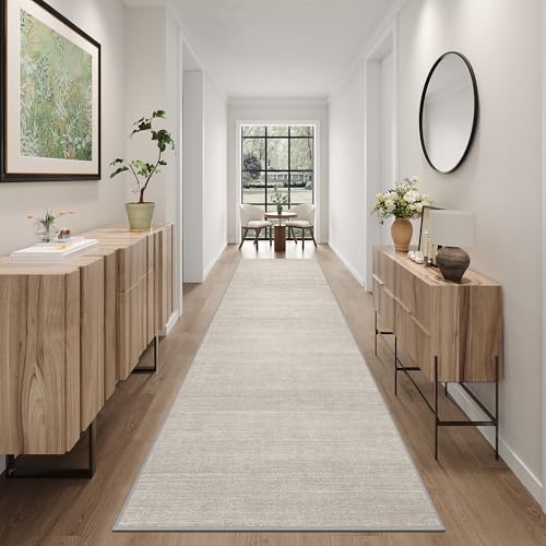 2x10 Runner Rug Non Slip, Washable Rug Runners for Hallways,Beige - color: Stripe-beige, size: 2' x 10' (Runner)