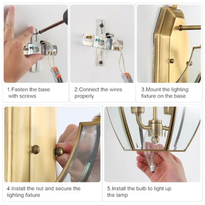 Solid Brass Outdoor Wall Light Fixtures, 20.5" - color: Antique Brass - 1 Pack, size: 20.5 inch