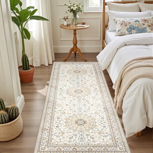 Hallway Runner Rug: 2.6x8 Kitchen Boho Rugs for Living Room Beige - color: Beige, size: 2'6" x 8' (Runner)