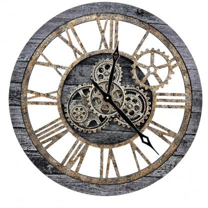 The B-Style Large Wall Clock 24 inch Carbon Gray - color: Carbon Gray, size: 24 inch (60 cm)