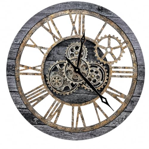 The B-Style Large Wall Clock 24 inch Carbon Gray - color: Carbon Gray, size: 24 inch (60 cm)