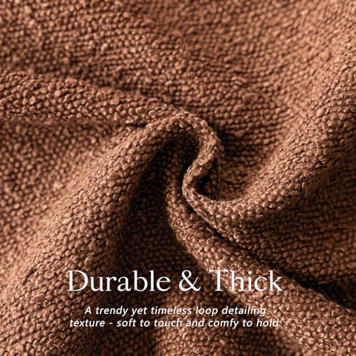 Foindtower Decorative Textured Boucle Throw Pillow Cover 16x16 Burnt Orange - color: Autumnal, size: 16" x 16" (Pack of 2)