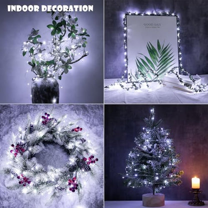 66FT 200LEDs Fairy Lights Plug in,Silver Wire,Cool White - color: Cool White, size: 66FT 200Leds