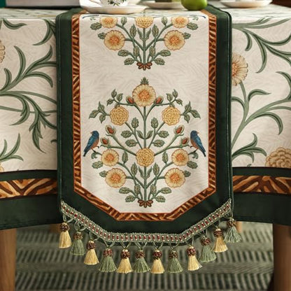 Patdrea Designer Elegant French Velvet Table Runner,12"X118"-Botticelli - color: Botticelli Velvet, size: 12"*118"