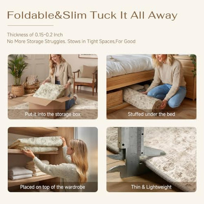 2x8 Beige Neutral Runner Rug - color: Neutral | Beige, size: 2' x 8' (Runner)