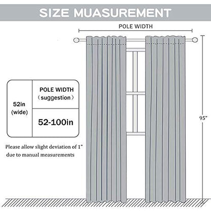 DUALIFE White Sheer Curtains 95 Inch Length,Linen Look Semi Sheer Curtain Drapes for Living Room Bedroom Nursery Kitchen Bathroom,Privacy Voile Window Treatment Panels,White,52 x 95 Inches,Set of 2 - color: White, size: 52"W x 95"L (Pack of 2)