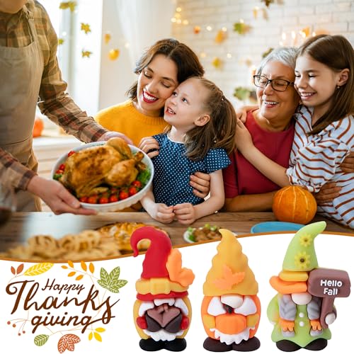 30 Pcs Fall Mini Gnomes Figurines, Thanksgiving Miniature Gnome Ornaments - color: Thanksgiving, size: 30 Pcs