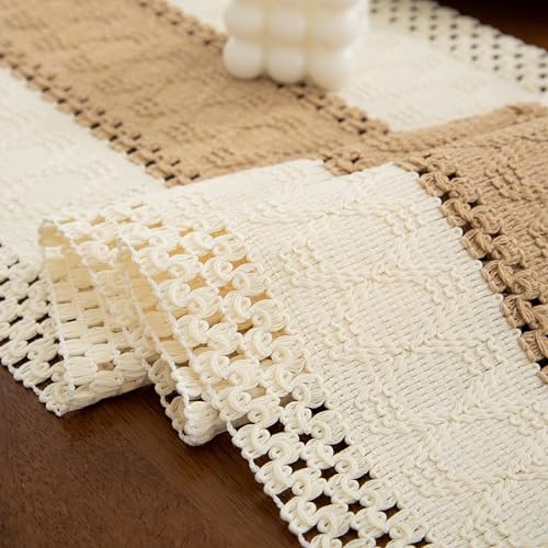 Boho Brown Table Runner, 12x108 Inches - color: Brown, size: 12" x 108"