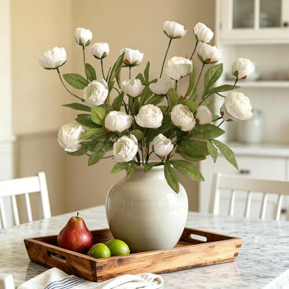 6Pcs Viral Peony Artificial Flowers for Vase - color: White Peonies, size: 6Pcs