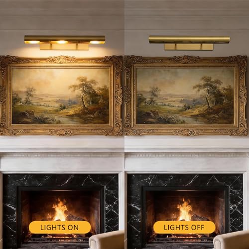 18 Inch Hardwired Picture for Wall Brass Picture Lighting - color: Brass, size: 18in