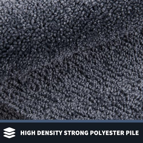 PURRUGS Hallway Runner Rug, 24" x 84", Bluish Grey & Charcoal - color: Bluish Grey & Charcoal, size: 24" X 84"