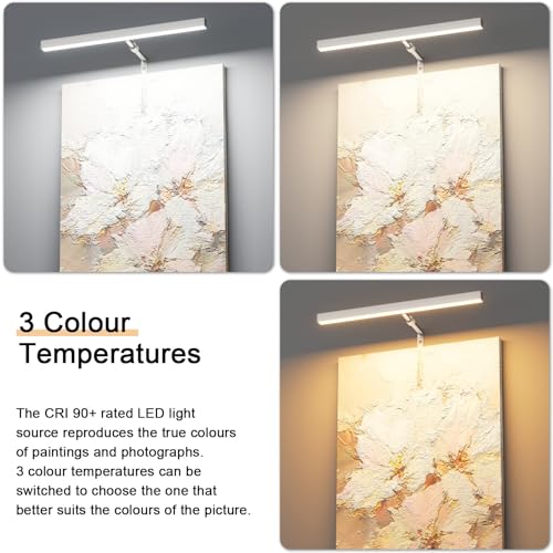 16" LED Picture Light Plug in, 5W Nickel Art Light - color: Nickel, size: 16 inch