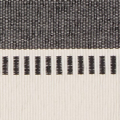 DII Dobby Stripe Table Runner, 13x72 Black & Cream Background - color: Black, size: 13x72"