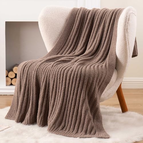 Battilo Soft Chenille Throw Blanket for Couch, Camel Throw Blanket, 50"x60" - color: Camel, size: 50"x60"