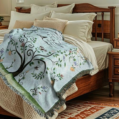 God Grant Me The Serenity Prayer Chenille Tapestry Throw Blanket - color: The Serenity Prayer