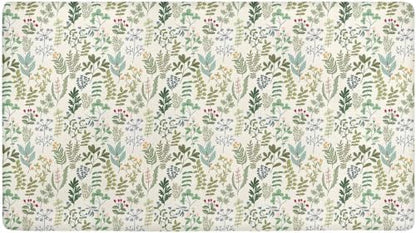 Kitchen Floor Mat 36x20in Waterproof Anti-Fatigue Kitchen Mats - color: Green Leaves and Brunches
