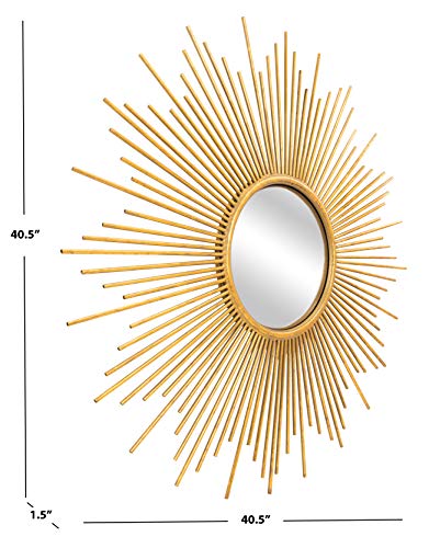 SAFAVIEH Home Collection Vila 41-inch Gold Sunburst Round Mirror