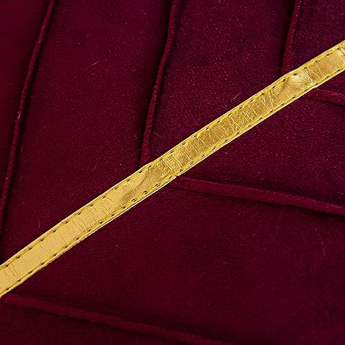 WACOMECO Velvet Throw Pillow Covers, Pack of 2 Soft Gold Decorative Cushion Covers for Couch Sofa Living Room Home Decoration, Burgundy, 20x20 inch - color: Burgundy, size: 20" x 20" (Pack of 2)