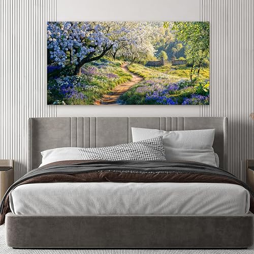 Flower Tree Landscape Wall Art Print Green Wall Art For Living Room 20"x40" - color: XY-P, size: 40"L x 20"W