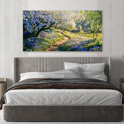 Flower Tree Landscape Wall Art Print Green Wall Art For Living Room 20"x40" - color: XY-P, size: 40"L x 20"W