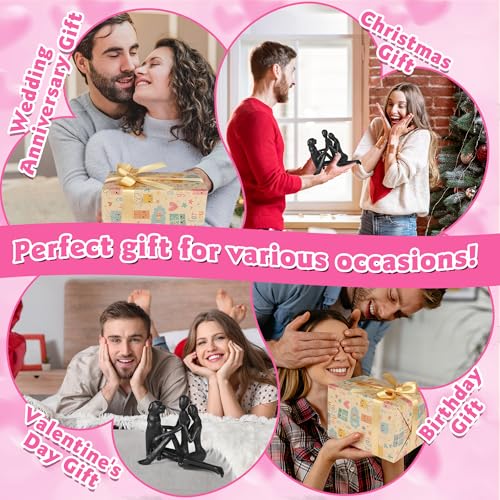 Kresecioo Sweet Couple & Dog Statue Cast Iron Sculpture Decor, Wedding Anniversary Love Gifts for Couple Women Men Wife Husband Her Him Girlfriend Boyfriend, Gifts for Wife Husband Birthday - color: Classic Black, size: Sweet Couple