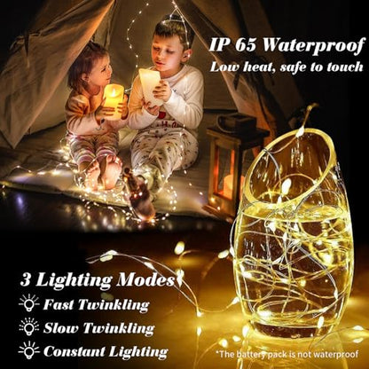 ZGWJ 8 Pack Warm White Fairy Lights, Mini String Lights - color: Warm White, size: 8P