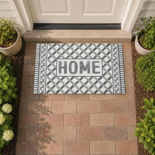 Stupell Industries Classic Tile Vibes Entry, 30 x 18 - color: Monochrome Geometric Home