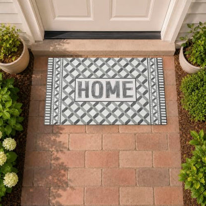 Stupell Industries Classic Tile Vibes Entry, 30 x 18 - color: Monochrome Geometric Home