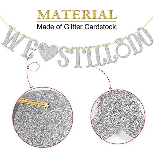 Qttier We Still Do Banner, Silver Glitter - color: Silver
