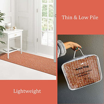 Lahome Boho Bathroom Runner Rug, 2x6 Fall Washable Rugs for Hallways - color: Rust/Multi, size: 2' x 6' (Runner)