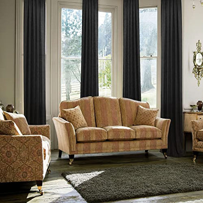 KOUFALL Black Sheer Linen Curtains, 63 Inch Length Rod Pocket Modern Farmhouse Curtains for Bedroom Living Room - color: Black, size: 52"W x 63"L (Pack of 2)