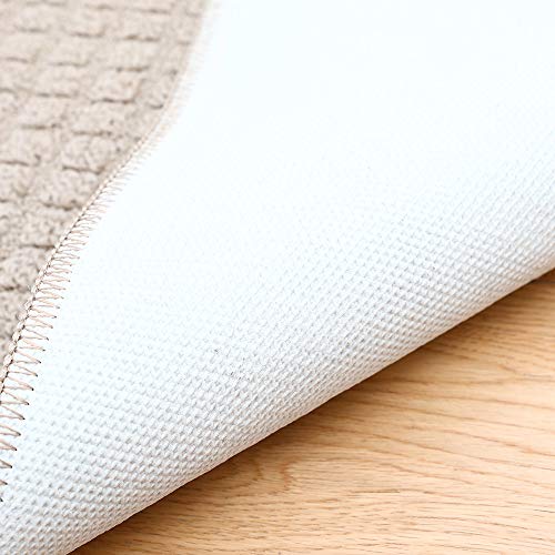 COSY HOMEER 32x20 Half Round Kitchen Rug,Non Slip Washable Mat,Beige 1PC - color: Beige, size: 1'8" x 2'8" (Semicircular)