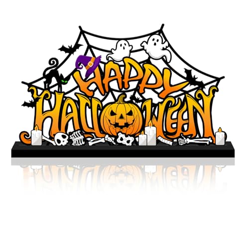 Halloween Ghost Table Decorations Centerpiece, Metal Table Sign - style: Pumpkin Ghost