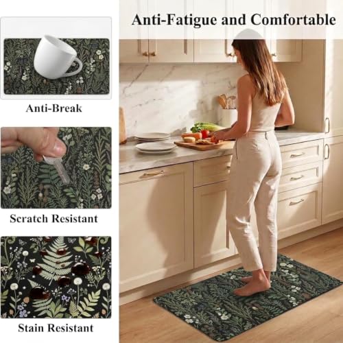 Natural Plant Kitchen Comfort Mat 36x20in Anti-Fatigue Kitchen Mats - color: Natural Plant