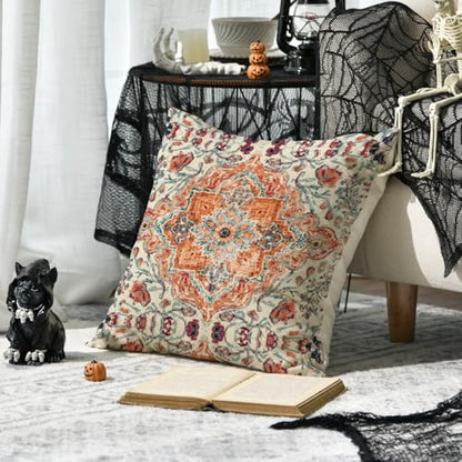 AVOIN colorlife Boho Aesthetic Throw Pillow Cover 18x18 Inch - size: 18" x 18" (Pack of 1)