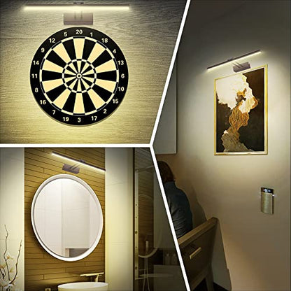 HEAGEERO Picture Lights for Wall,20in Gallery Light,5000mAh Art Light - color: Black-20"