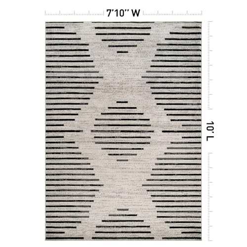 Rugshop Contemporary Abstract Area Rug for Living Room Cream 7' 10" x 10' - size: 7'10" x 10' (Rectangular)