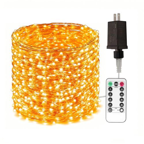 100FT 300LED Fairy Lights Plug in Copper Wire for Bedroom Christmas - color: Copper wire, size: 100FT 300LEDs