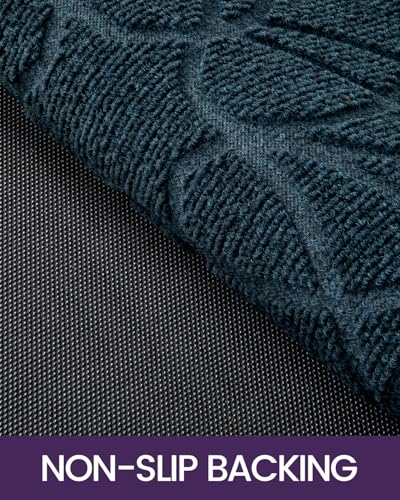 DEXI Front Door Mat Outside Entrance 32x48, Heavy Duty Non Slip, Blue - color: Blue, size: 32" X 48" (Rectangular)