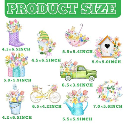 Spring Decorations Banner,Spring Party Decorations Includes Hello Spring Banner and Butterfly Spring Hanging Swirls, Spring Decorations for Office Home Classroom