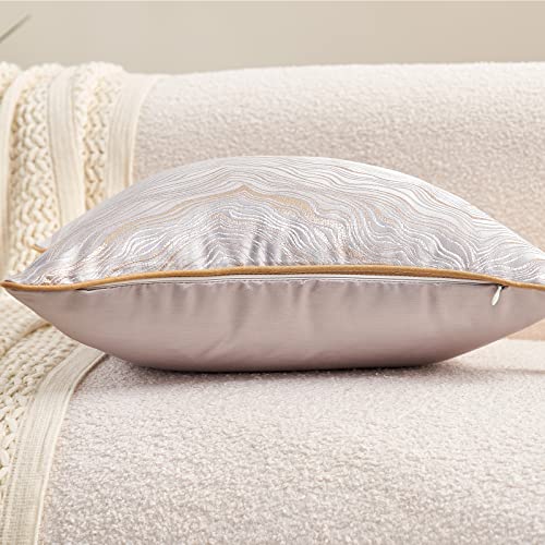 Avigers Throw Pillow Cover 18 x 18 Inch, Silver, Rayon Blend, Hidden Zipper - color: Silver, size: 18" x 18" (Pack of 1)
