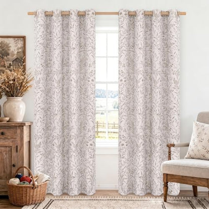 BGment Mocha Linen Curtains for Living Room 84 Inch Length 2 Panels - color: Mocha, size: 52"W x 84"L (Pack of 2)