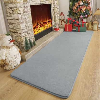 Amearea Modern Soft Hallway Runner Rug, 2x6 Feet Grey Washable Runner Rugs - color: Grey, size: 2' x 6' (Runner)