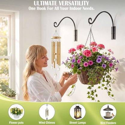 Lifyzoon Heavy Duty Plant Hanger Bracket Outdoor (22"/Black) - size: 1A-22 Inch